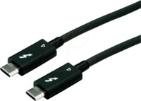 ROLINE 11029043 - Thunderbolt 4 Kabel C Stecker > C Stecker, 40Gbit/s, schwarz, 0,