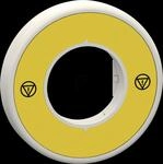 ZBY9W2B140 - Schild f&uuml;r Not-Aus/Not-Halt, 1 LED rot, 24V, mit Symbol