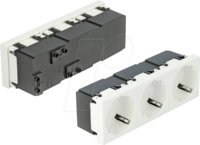 DELOCK 81323 - Easy 45 Schutzkontakt-Steckdose 3-fach 45&deg;, 45 x 45 mm 5 St&uuml;ck