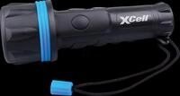 XCELL 149402 - LED-Taschenlampe, 50 lm, schwarz, 2x D Batterien