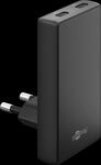 GOOBAY 75725 - USB-Ladeger&auml;t, 65 W, 2x USB-C (PD), 90&deg; Flat, schwarz