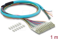 DELOCK 91054 - LWL Pigtail Fanout Kabel, 12x LC/UPC, OM3, 50/125 &micro;m, 12 St&uuml;ck,