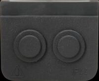 EL BE 321615004 - BLUE ELECTRIC - 2-fach Kabeleinf&uuml;hrung, anthrazit
