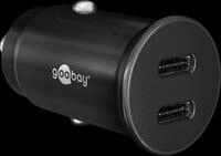 GOOBAY 59705 - USB-Ladeger&auml;t, 12 / 24 V, 30 W, Kfz, 2x USB-C