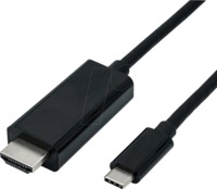 ROLINE 11045841 - Kabel, USB-C > HDMI, 4K 60Hz, schwarz, St./St. 2 m