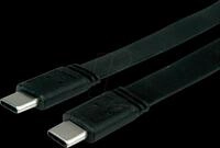 VALUE 11999085 - USB 4.0 Kabel, 40 Gbit/s, 100 W, flach, 0,5 m