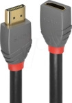 LINDY 36477 - HDMI Verl&auml;ngerungskabel - Anthra Line, 4K60Hz 2,00 m