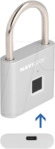 NAVILOCK 20966 - Vorh&auml;ngeschloss mit Fingerabdrucksensor, 75 x 45 x 13 mm,...
