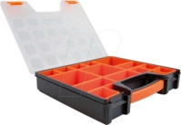 DELOCK 18420 - Sortimentsbox mit 14 F&auml;chern 312 x 272 x 60 mm orange / schwarz