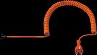 BACH 665.871 - Spiralzuleitung Schutzkontaktstecker CEE 7/7, orange