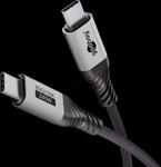 GOOBAY 74776 - USB4 2.0 Kabel, 80 Gbit/s, 240 W, 16K 60 Hz, Textilmantel, 1,5 m