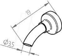 ERSA 0472ER - Hei&szlig;luftd&uuml;se 0472ER, 3,5 mm, gerade