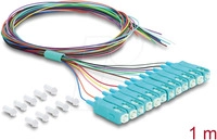 DELOCK 91048 - LWL Pigtail Fanout Kabel, 12x SC/UPC, OM3, 50/125 &micro;m, 12 St&uuml;ck,