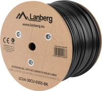 LBG 630CU0305BK - Cat.6 Verlegekabel UTP, Gel, schwarz, 305m
