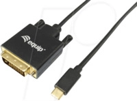 EQUIP 133468 - USB Type-C zu DVI-D Dual Link-Kabel, Stecker - Stecker, 1,8m