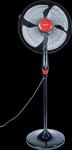 TOR TSF-18XW - Standventilator, 75 W, 45 cm, schwarz/rot