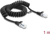 DELOCK 88161 - RJ50 Spiralkabel, 1 m, schwarz