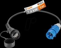 LAPP 64704 - Ladekabel Universal mit CEE-Stecker blau, bis zu 7.4 kW, 1-phasi