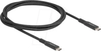 DELOCK 80024 - USB 4.0 Kabel, C Stecker, 100 W, 1,0 m