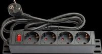 GC N0075 - Steckdosenleiste 10'', 1HE, 4-fach