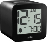 BRAUN BC25BP - Quarz-Wecker digital, mit optionaler Sprachansage, schwarz