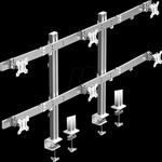 ICY IB-MS666-T6 - Monitor Halter, 6 Displays bis je 32" und 8 kg, Tischmontage