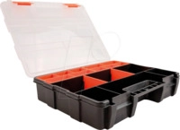 DELOCK 18416 - Sortimentsbox mit 21 F&auml;chern 290 x 220 x 60 mm orange / schwarz
