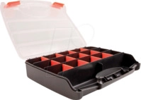 DELOCK 18418 - Sortimentsbox mit 17 F&auml;chern 320 x 255 x 60 mm orange / schwarz