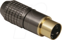 BKL 0204018 - Mini-DIN-Stecker - 4-pol, Metall, vergoldet