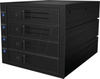 ICY 574SSK-12G - Wechselrahmen 4x SAS/SATA 3,5" HDD in 3x 5,25", EasySwap