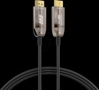 EFB HDMI21-00008 - Aktives HDMI Glasfaserkabel 8K60Hz 48 Gbit/s, schwarz, 30 m