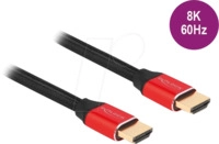 DELOCK 85775 - Ultra High Speed HDMI Kabel 48 Gbps 8K 60 Hz rot 3 m zertifizier
