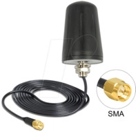 DELOCK 89533 - Antenne, LoRa, Outdoor, SMA-Stecker goldbeschichtet, 3 m