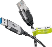 GOOBAY 74398 - Netzwerkadapter, Kabel, USB 3.0 Typ A, Gigabit Ethernet, 7,5 m