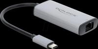 DELOCK 81590 - Netzwerkkarte, USB-C, 10 Gigabit Ethernet, 1x RJ45