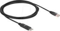 DELOCK 64304 - Adapter USB Typ-A Stecker / Seriell RS-232 RJ45 1,8 m schwarz