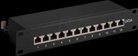 GOOBAY 93796 - Patchpanel, 10", 12-Port, Cat.6a, 1 HE