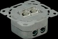 VALUE 25998491 - RJ45 Anschlussdose, Cat.6a, 2-fach, UP, wei&szlig;