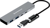 GG 18116 - USB 3.1 4-Port Hub, 2x A, 2x C, USB A/C Anschlusskabel