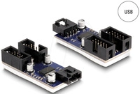 DELOCK 61100 - USB 2.0 2-Port Pfostenstecker Hub, 1x 4-Pin auf 2x 9-Pin
