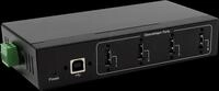 EXSYS 11214HMVS - USB 2.0 4-Port Industrie-Hub, 15 kV ESD, Tisch, Wand, Din-Rail