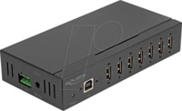 DELOCK 60687 - USB 480 Mb/s 7-Port Industrie-Hub, 7x A, 15 kV ESD