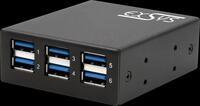 EXSYS 11246HMS - USB 3.2 6-Port Hub, 15kV ESD, ext. Wahlschalter...