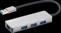 SANDBERG 333-67 - USB 3.0 4-Port Hub, 1x USB 3.0, 3x USB 2.0, Aluminium