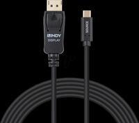 LINDY 43501 - USB C Stecker auf DisplayPort 1.2 Stecker, 4K60Hz, 2,0m