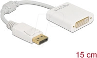 DELOCK 61010 - Adapter DisplayPort 1.1 Stecker zu DVI Buchse Passiv wei&szlig;