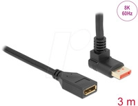 DELOCK 87084 - DisplayPort 1.4 Verl&auml;ngerung, 8K @60 Hz, 90&deg; oben gewinkelt, 3...