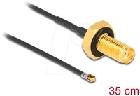 DELOCK 12665 - MHF&reg; 4L LK Stecker zu SMA Buchse 35 cm, gesch&uuml;tzt