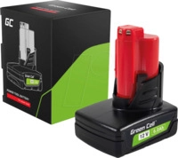 GC PTML12V6 - Werkzeugakku f&uuml;r Milwaukee-Ger&auml;te, 12 V, 6Ah