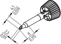 ERSA 0142WDLF23 - Ersadur L&ouml;tspitze, 2,3 mm konkav